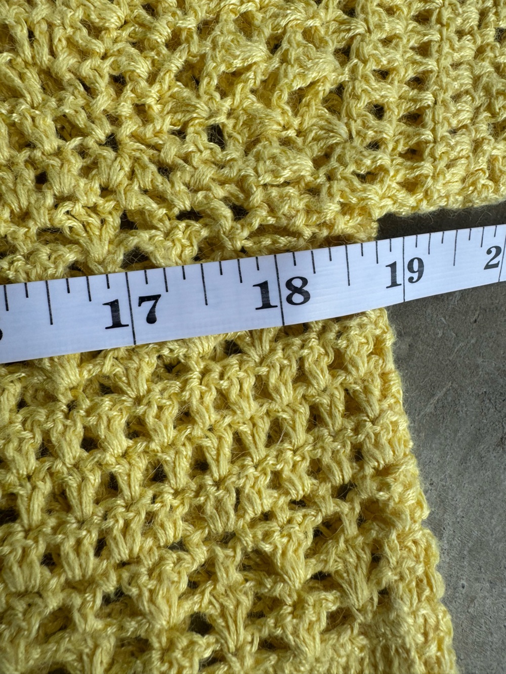 Vintage Yellow Crochet Knit Button-Front Short Sleeve Cardigan M Cross Stitch - Picture 12 of 15